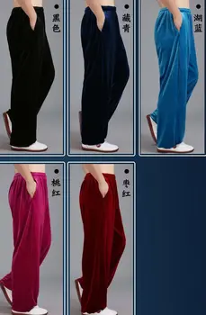 висококачествени Зимни и есенни топли панталони кунг-фу тайцзицюань, зреещи за бойни изкуства, панталони ушу тайдзи