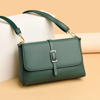Висококачествено дамско рамото от изкуствена кожа за жени 2022, Новата Модерна дизайнерска марка чанта-месинджър, луксозна чанта, женски клатч чанта