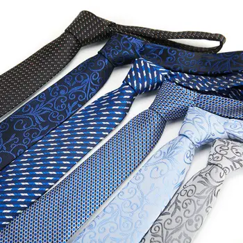 Вратовръзка от полиестер райе, с флорални геометрични принтом с дължина 7,5 см, за мъже, бизнес сватбен ден за ден папийонка