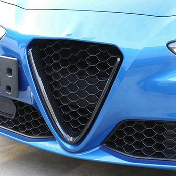 Въздушни решетки за предна броня на автомобила V Образна рамка Декоративна украса на кутията с логото на Аксесоари за 17-20 Alfa Romeo Giulia