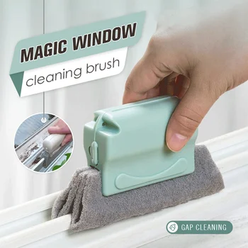 Вълшебна четка за почистване на прозорци Креативна четка за почистване на прозорци фуги Кърпа за почистване на прозорци фуги и Четка за почистване на прозорци цепки