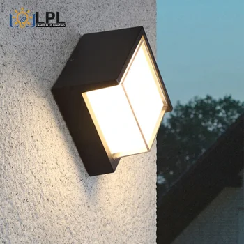 Външен лампа за двор Водоустойчива IP65 led монтиран на стената лампа led градински лампа за пътека, коридор, външна тераса, осветление на верандата AC110V 220V
