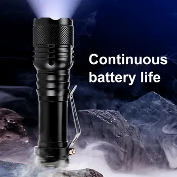 Външен фенерче със скоба за химикалки, Регулируем фокус, IPX6, водоустойчив с 3 режима, мини, Дълъг живот на батерията, силна светлина, led фенерче