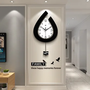 Въртящи стенни часовници с капки вода, Декоративни часовници за всекидневна, Украса на модерен дизайн, Безшумни висящи часовници за дома
