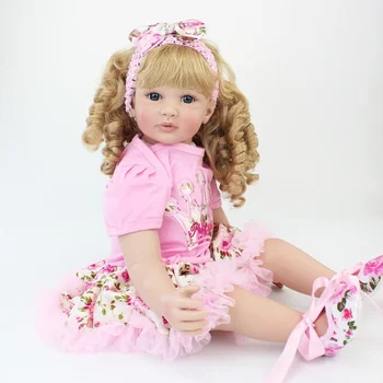 Готовата Кукла 60 см Възстановената Кукла за най-Малките Момичета Vinyl Жива Принцеса Кукли За Момичета Bebe Подарък За рождения Ден на Игралната Къща, Играчка За Момичета Bonecas