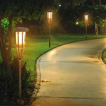 Градинска лампа в двора, украшающая топло градина, слънчева светлина, Лесна инсталация, високо качество на продуктите, дизайн на танцуващ пламък