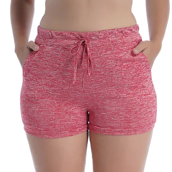 Дамски Летни дишащи къси панталони за йога и джогинг, обикновена ластични шорти Slim Fit, спортно облекло за тренировки във фитнеса, ежедневни облекла