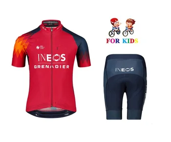 Детски мотор майк INEOS Grenadier TEAM 2023, велосипедна Дрехи с къс ръкав и Къси панталонки Ropa Ciclismo