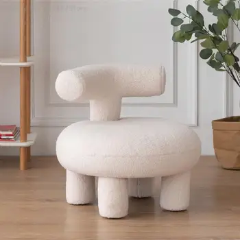 Диван-стол в скандинавски стил, кашемировое стол за всекидневната, дизайнерско мързелив стол, поддръжка на потребителски продукти