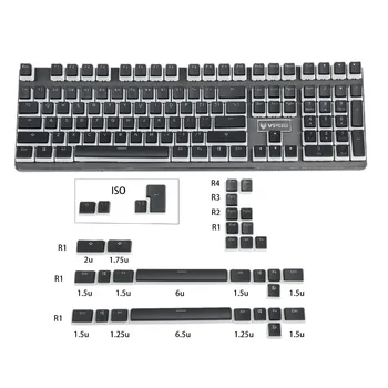 Дизайн Пудинг Черно Бели Капачки за клавиши Cherry Mx Switch Механична Клавиатура 142 PBT Капачки За ключове за Осветление И Интервал 6u 6.25 u 6.5 u