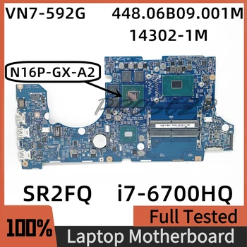 Дънната платка е 448.06B09.001M за ACER VN7-592G 14302-1m с процесор SR2FQ i7-6700HQ N16P-GX-A2 GTX960M 100% тествана е нормално дънна Платка на лаптоп