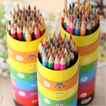 Дърво 36 Цвята, цветен молив, Дървена дръжка за графити, Цветна писалка за рисуване, Дървени полюс, молив 3,0, Междинен прът, 6 ъглови цветове