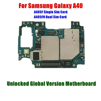 Европейската версия на 100% Оригиналната разблокированная логическа такса за Samsung Galaxy TAB A40 A405F/A405FN дънна Платка Добра работна дънната платка
