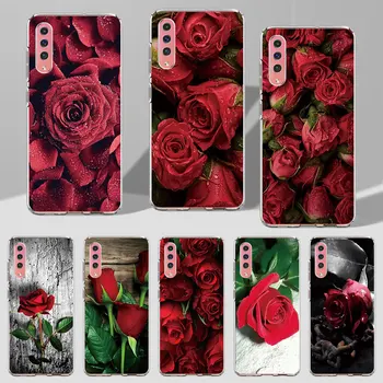 Един красив калъф с Червени Рози за Samsung Galaxy A40 A20e A50s A70s A30s A10 A20s A6 A7 A8 Plus A9 A22 A42 A04 A34, калъф за телефон от TPU