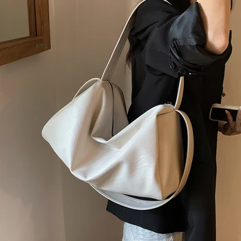 Ежедневна дамска чанта от мека кожа с голям капацитет, популярна универсална чанта през рамо, модни чанти за едно рамо за пътуване