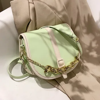 Ежедневни дамски седельная чанта от изкуствена кожа, висококачествени дамски чанти през рамо за жени, дизайнерска дамска чанта-месинджър