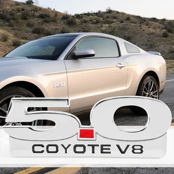 Емблемата на 5.0 Coyote V8 за 11-14 Ford Mustang F150 F250 F350 Хромирани Странични Емблеми Тяло И Крило, Стикер-Значка, Фабрична Табелка