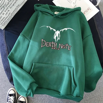 Есен-зима Hoody Death Note с принтом аниме ужасите, блузи, унисекс, студентски hoody, градинска облекло в стил хип-хоп, пуловер Унисекс