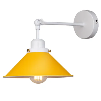 Жълто вътрешно осветление в скандинавски стил, led, с монтиран на стената лампа, модерен лампа на конзолата за спални, домакински лампа за дневна, баня E27