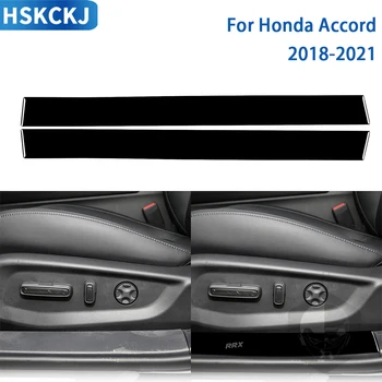 За Honda Accord 2018 2019 2020 2021 Аксесоари за интериора на колата лъскава черна пластмасова подплата на прага на стикер, за украса
