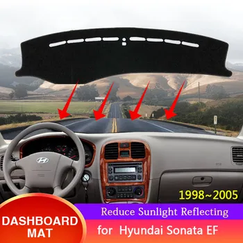 за Hyundai Sonata EF 1998 ~ 2005 Покриване на Арматурното табло имат противоплъзгаща Защита От Слънцето Dast Мат, Килими възглавница, автоаксесоари 2001 2002