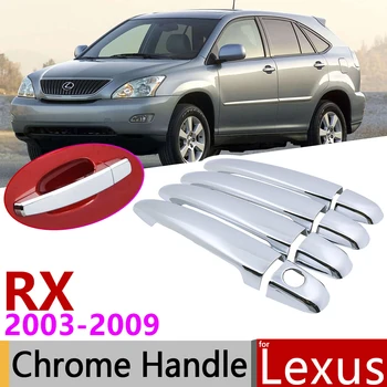 за Lexus RX XU30 2003 ~ 2009 Хромирани Външна Врата копчето на Кутията Аксесоари за Автомобили Стикери Комплект Гарнитури RX300 RX330 RX350 RX400h 2004