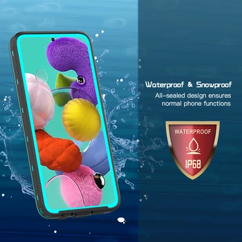 За Samsung Galaxy A51 IP68 водоустойчив калъф за телефон, спорт на открито, устойчив на удари калъф за Samsung Galaxy A51, пълно защитно покритие