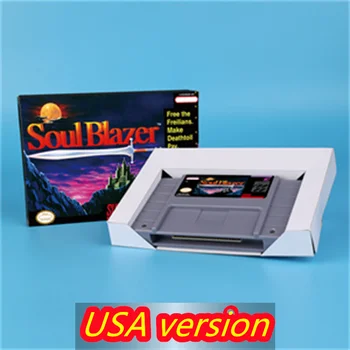 за Soul Blazer (пестене на батерията) 16-битова игрална карта за игралната конзола SNES версията на NTSC в САЩ