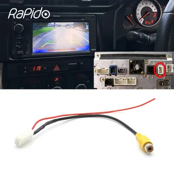 За Toyota, 4-Пинов конектор, радио, Резервната камера за задно виждане, входна вилица RCA, кабел интерфейсен адаптер