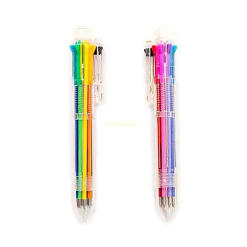 за творческата многоцветни химикалки, приятно канцелярского преса, 8 цветни маслени дръжки за директна доставка