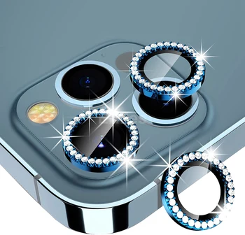 Защитна Капачка за Обектива на Камерата с Блестящи Диаманти за iPhone 15 Плюс 13 14 15 Pro Max 12 11 Защита на екрана със Защитно Фолио