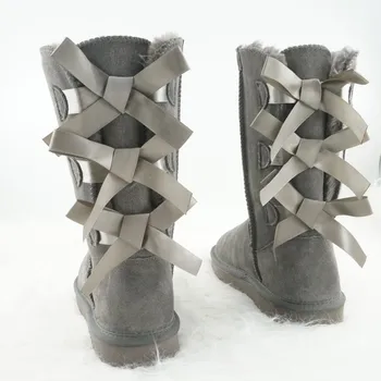 Зимни обувки от естествена кожа, дамски зимни обувки с високо качество, модни обувки в Австралия, зимни обувки за жени, топли, безплатна доставка