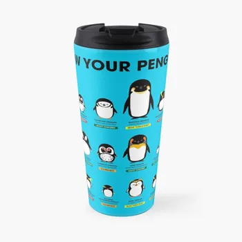 Знай своите Пингвини, пътна кафеена чаша, кафе сет