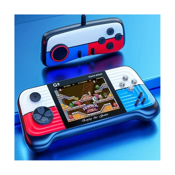 Игрова конзола G9 + геймпад с дръжка 3.0 инча (червен + син)