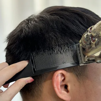 Изогнутое позициониране Професионална машина за рязане на коса, гребен за подстригване на коса фризьорски гребен с плосък покрив, антистатик салонная гребен за оформяне на косата, фризьорски салон четка