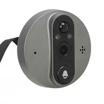 Камера-шпионка с IPS екран с диагонал 4,3 инча, камера за видеодомофон за врати с дебелина 35-120 мм за Sasha Smart