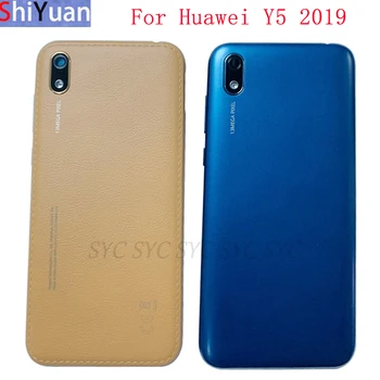 Капак на отделението за батерията, корпус задната врата, калъф Huawei Y5 2019, задната част на кутията с логото, резервни части