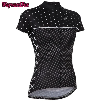 Класическа лятна дамска Черна велосипедна фланелка с къс ръкав, велосипедна спортни дрехи на открито, велосипедна дрехи, дишаща Удобна