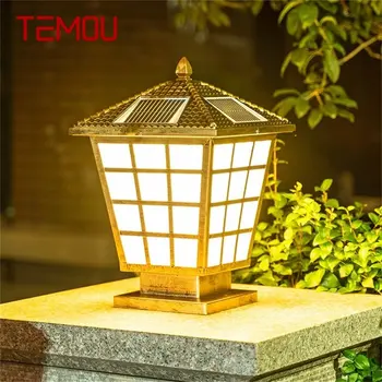 Класически Слънчев Модерен стенен лампа TEMOU, led Водоустойчива IP65 Стълб, Лампа за домашна Градина