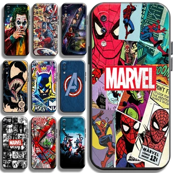 Комикси на Marvel Отмъстителите за Samsung Galaxy A20 A20S, калъф за телефон, пълна защита, скелетна обвивка, мека седалка