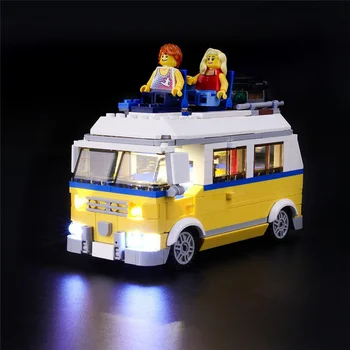 Комплект USB-осветление за тухли строителни блокчета Лего Sunshine Сърфист Van 31079- (Модел Lego комплект не е включена)