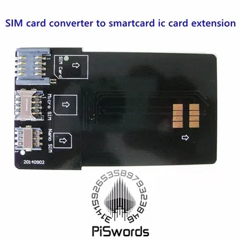 Конвертор СИМ-карти в смарт картата Разширяване на IC карта за стандартни адаптер Micro SIM-карти и Нано Сим-карти Комплект адаптери