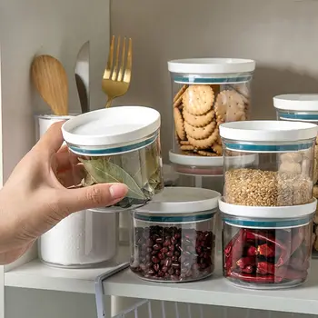 Контейнер за захар, прозрачен за брашно, кафе, ядки, контейнер за съхранение на хранителни продукти, домакински съдове, кутии за бисквити