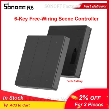 Контролер на сцената SONOFF R5 с 6 клавиши Без връзка eWeLink-дистанционно управление на 