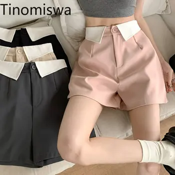 Костюм Tinomiswa, къси панталони, дамски летни прави панталони трапецовидна форма, с висока талия, обикновена ежедневните модерни къси панталони с широки штанинами, женски