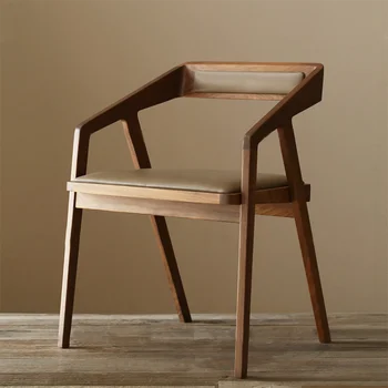 Креативен минималистичен дървен стол, Скандинавски дизайн за хол, Офис грим, Столове за трапезария, Модерно обзавеждане за кухня Mueblesa за възрастни