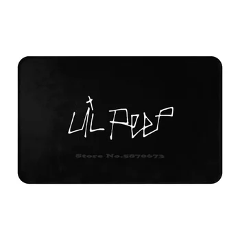 Логото на Lil Пийп Мека Опора За Краката Стоки за Стая Килим С Логото на Lil Пийп Рап Souncloud Музика Soundclound Албум, Емо 2016 Америка Текст