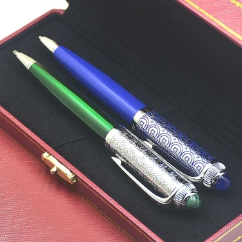 Луксозна метална химикалка писалка серия R Ct сребрист и черен цвят, канцеларски материали, ученически пособия за писане, гладка химикалки с високо качество