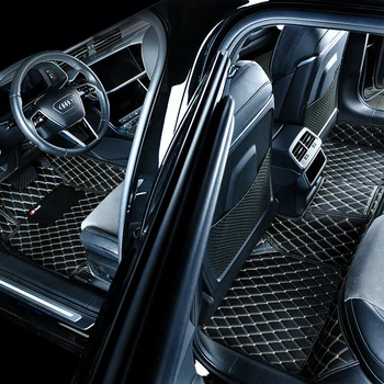 Луксозни кожени автомобилни стелки за Mitsubishi L200 Triton 2008-2016, Център дропшиппинга, аксесоари за интериор, килим, подложки за краката