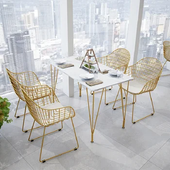 Луксозни трапезни столове в скандинавски стил, дизайн на градина, уличен пластмасов Стол за хранене, модерен Балкон, Sedie Sala Da Pranzo, Предмети от бита